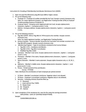 Instructions in Encoding of MCRF .